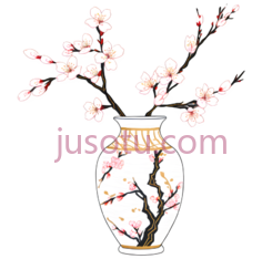 花瓶,传统中国风,白色,粉色,黑色PNG