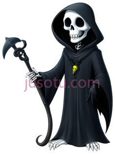 死神,卡通,黑色PNG