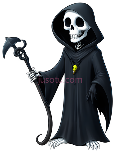 死神,卡通,黑色, PNG