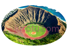 火山,自然景观,绿色, 红色, 蓝色PNG
