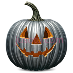 南瓜灯,雕刻,白色PNG