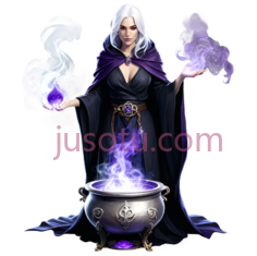 女巫,魔法师,紫色,黑色PNG
