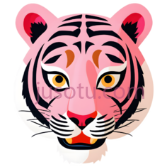 老虎,卡通,粉色PNG