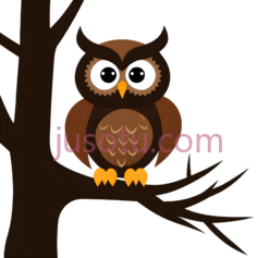 猫头鹰,卡通,棕色PNG