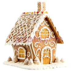 姜饼屋,节日装饰,棕色,白色PNG