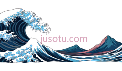 海浪,插画,蓝色, 白色, PNG