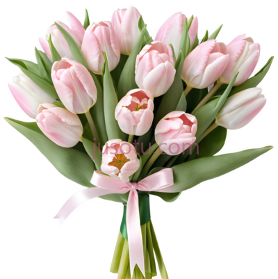 郁金香花束,优雅,粉色, PNG