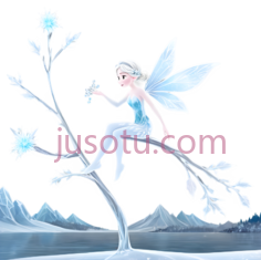 精灵,卡通,蓝色PNG