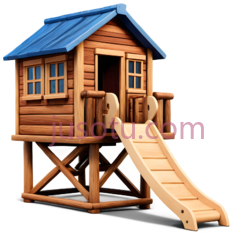 木屋,滑梯PNG