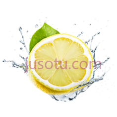 柠檬,切片,水花PNG
