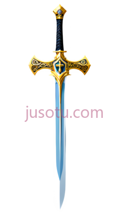 剑,华丽,金色,蓝色PNG