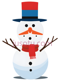 雪人,卡通,白色, 红色, 蓝色, 橙色PNG