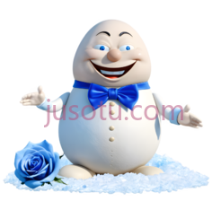 卡通人物,可爱,白色, 蓝色PNG