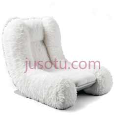 椅子,毛绒,白色PNG