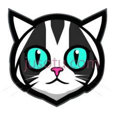 猫,卡通,黑色,白色,蓝色,粉色PNG