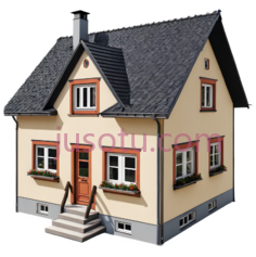 房屋,现代,黄色PNG