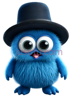 卡通角色,可爱,蓝色PNG