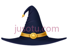 巫师帽,经典,蓝色PNG