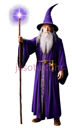 巫师,魔法师,紫色PNG