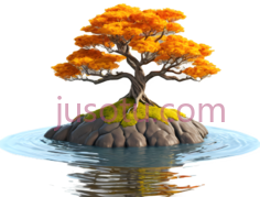 树,盆景,橙色PNG