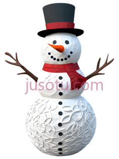 雪人,纸糊PNG