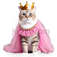 猫,公主装,粉色PNG