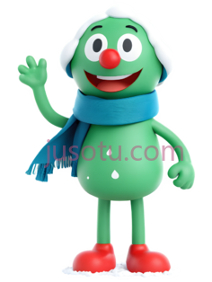 卡通角色,可爱,绿色PNG