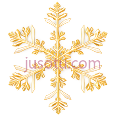 雪花,对称,金色PNG