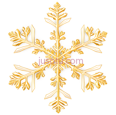 雪花,对称,金色, PNG