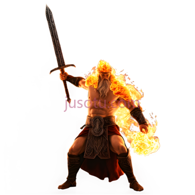 战士,奇幻,金色, PNG