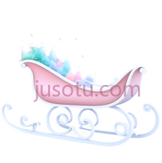 雪橇,卡通,粉色PNG