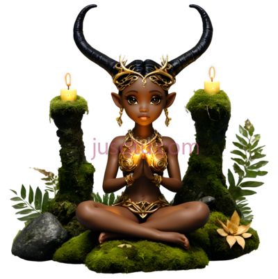 女神,神秘,幻想,金色,绿色,黄色, PNG