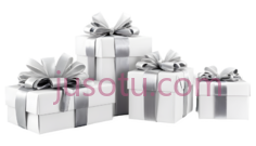 礼物盒,现代,白色PNG