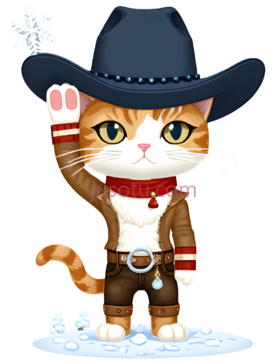 猫,卡通,橘色,白色, PNG