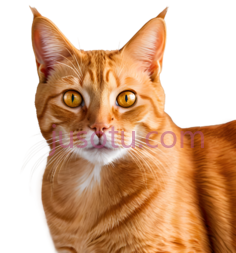 猫,竖直站立,橘色PNG