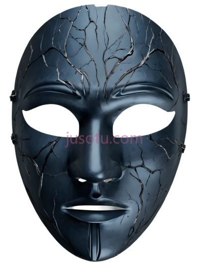 面具,破裂,蓝色, PNG