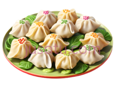 卡通,多彩饺子PNG