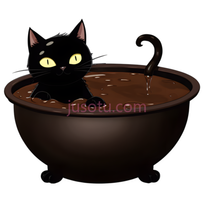 猫,液体巧克力, PNG