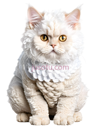 猫,长毛,白色, PNG