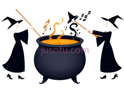 女巫,药锅, PNG