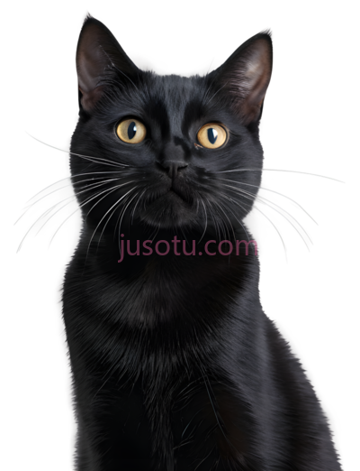 猫,纯色,黑色, PNG