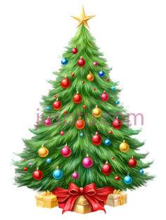 圣诞树,多彩PNG