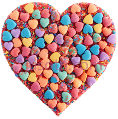 糖果,心形,粉色,橙色,黄色,绿色,蓝色PNG