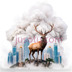 鹿,插画,棕色PNG