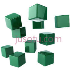立方体,3D,绿色PNG