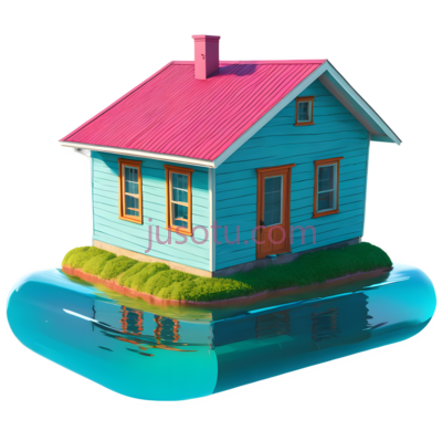 房屋,漂浮, PNG