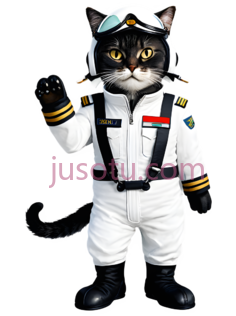 猫,飞行员服装,白色,黑色PNG