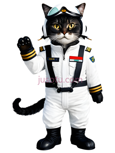猫,飞行员服装,白色,黑色, PNG
