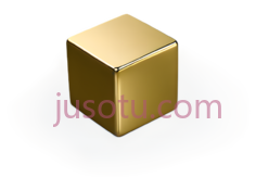 立方体,金色PNG