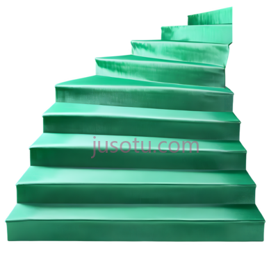 楼梯,3D,绿色, PNG
